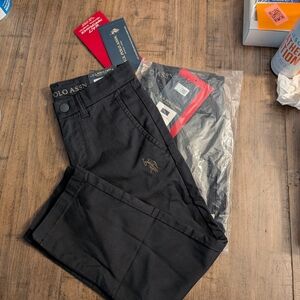 NWT Boys Size 4, A Set Of 2,U.S. Polo Assn. Charcoal Chinos